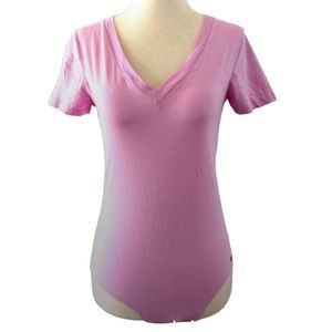 n:PHILANTHROPY Honey V-Neck Bodysuit in Pink Lavender, Size Small
